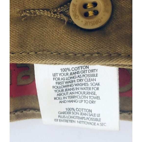 Orisue Mens Size 30 Brown Khaki Tailored Fit Architect Pants Pockets Cotton Work - Picture 4 of 4